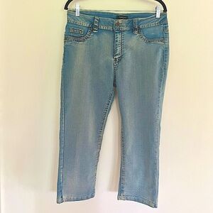 Suko Jeans Vintage EUC Stretchy Capri Blue Ankle Cropped Jeans 21” Inseam Sz 30